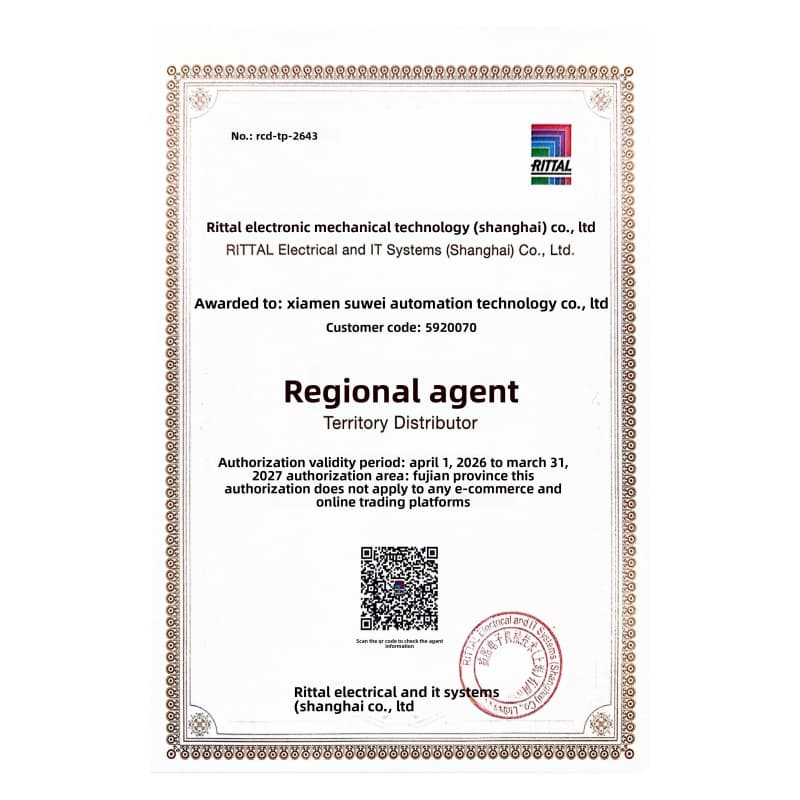 2026 Rittal Authorization Certificate