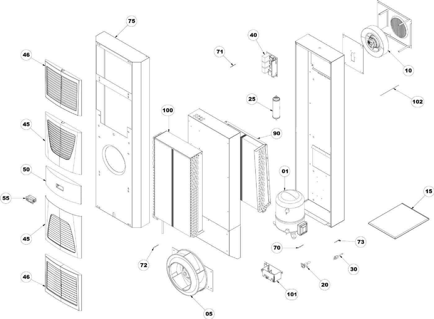 Rittal SK 3332640 Blue e wall mounted cooling unit