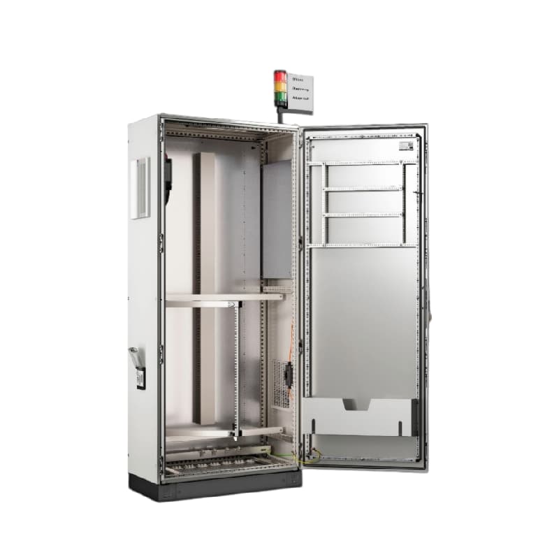 VX25 enclosure interior with modular mounting structure