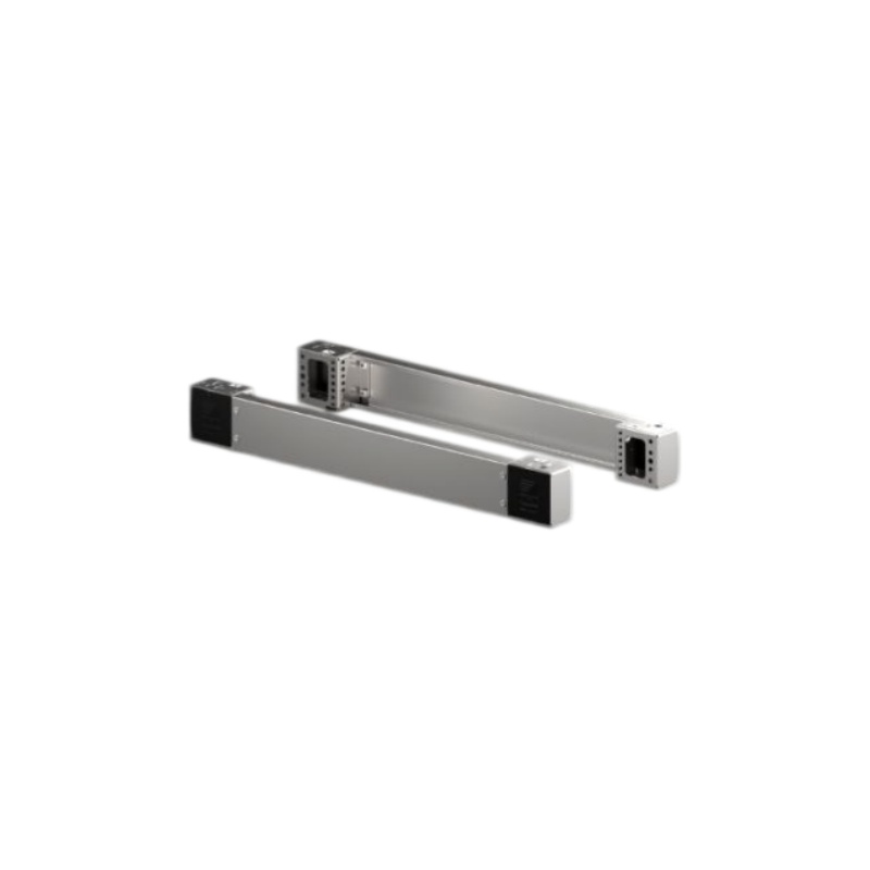 Base/plinth corner piece with base/plinth trim panel, front and rear for VX base/plinth system, stainless steel new version/design